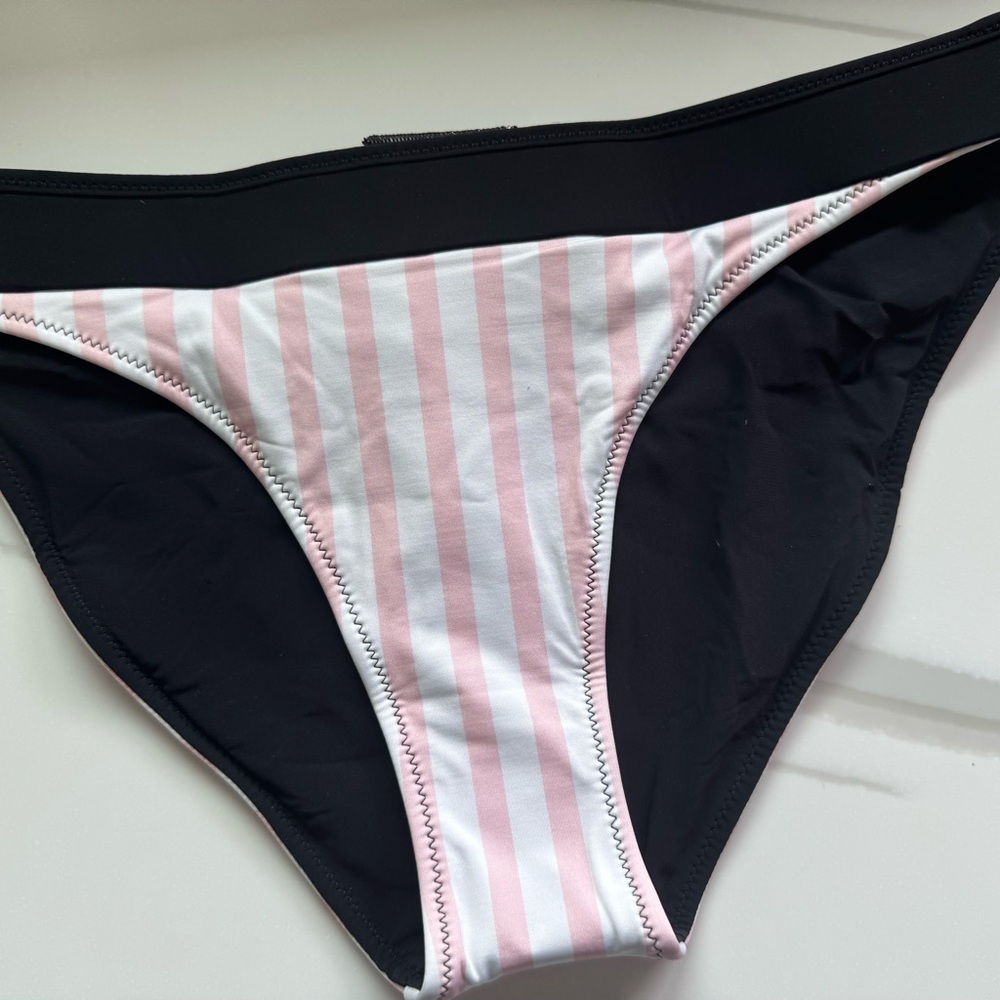 Heidi Klein Pink and Black Bikini Swim